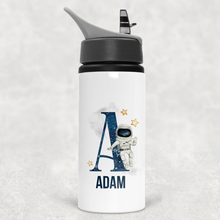 Load image into Gallery viewer, Space Alphabet Personalised Aluminium Straw Water Bottle 650ml

