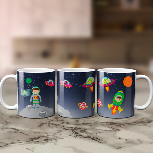Space Themed Kids Unbreakable Mug - Mug - Molly Dolly Crafts