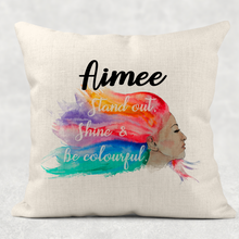 Load image into Gallery viewer, Stand Out Positivity Personalised Cushion
