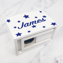 Load image into Gallery viewer, Star/Heart Personalised Wooden Money Box
