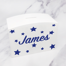 Load image into Gallery viewer, Star/Heart Personalised Wooden Money Box
