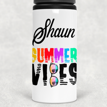 Load image into Gallery viewer, Summer Vibes Sunglasses Personalised Aluminium Straw Water Bottle 650ml
