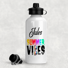 Load image into Gallery viewer, Summer Vibes Personalised Aluminium Water Bottle 400/600ml
