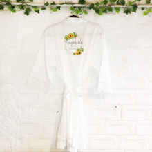 Load image into Gallery viewer, Sunflower Frames Wedding Dressing Robe
