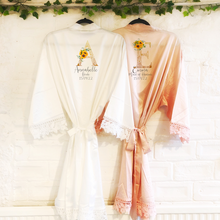 Load image into Gallery viewer, Sunflower Alphabet Lace Wedding Dressing Robe
