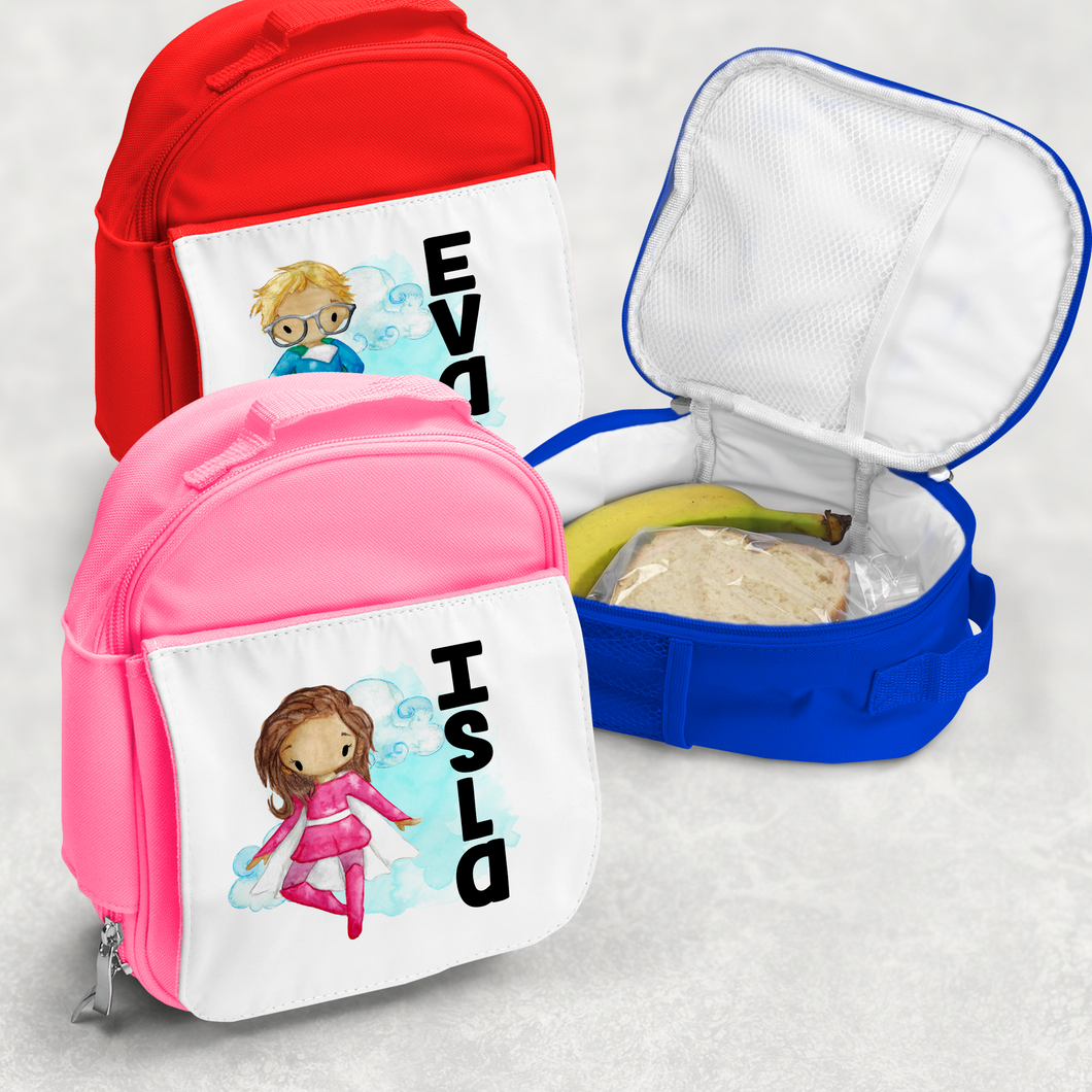 Superhero Personalised Kids Insulated Lunch Bag