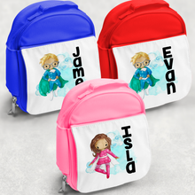 Load image into Gallery viewer, Superhero Personalised Kids Insulated Lunch Bag
