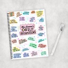 Load image into Gallery viewer, Teacher Daily Affirmations Pastel Notebook
