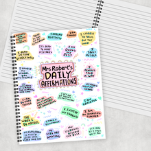 Load image into Gallery viewer, Teacher Daily Affirmations Pastel Notebook
