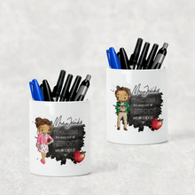 Load image into Gallery viewer, Teacher Superhero Watercolour Stationary Pencil Caddy
