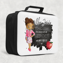 Load image into Gallery viewer, Teacher Superhero Personalised Insulated Lunch Bag
