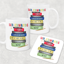 Load image into Gallery viewer, Teacher Book Stack Personalised Mug &amp; Coaster
