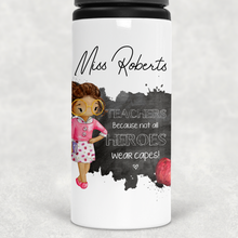 Load image into Gallery viewer, Teacher Thank You Personalised Aluminium Straw Water Bottle 650ml

