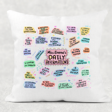 Load image into Gallery viewer, Teacher Daily Affirmations Pastel Cushion
