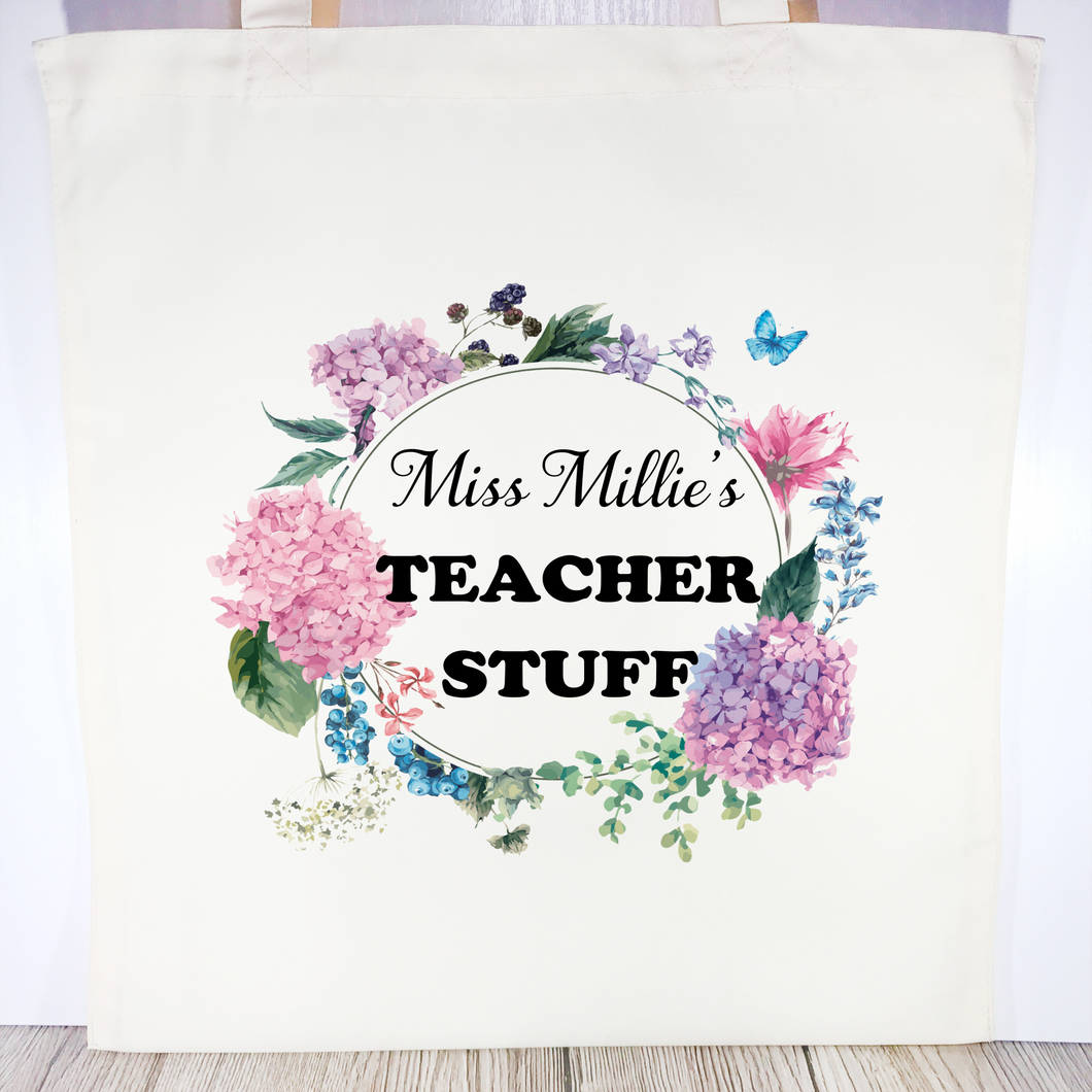 Teacher Stuff Personalised Tote Bag Teacher Gift - Tote Bag - Molly Dolly Crafts