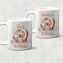 Load image into Gallery viewer, Christmas Bear Personalised Christmas Eve Mug and Coaster Set
