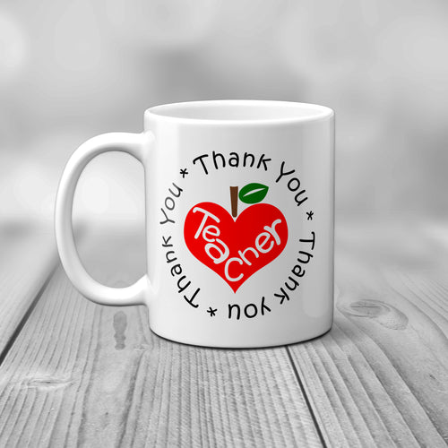 Thank You Teacher Mug - Mug - Molly Dolly Crafts