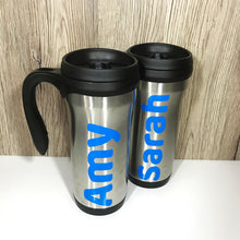 Load image into Gallery viewer, Personalised Travel Mug - Bottles - Molly Dolly Crafts
