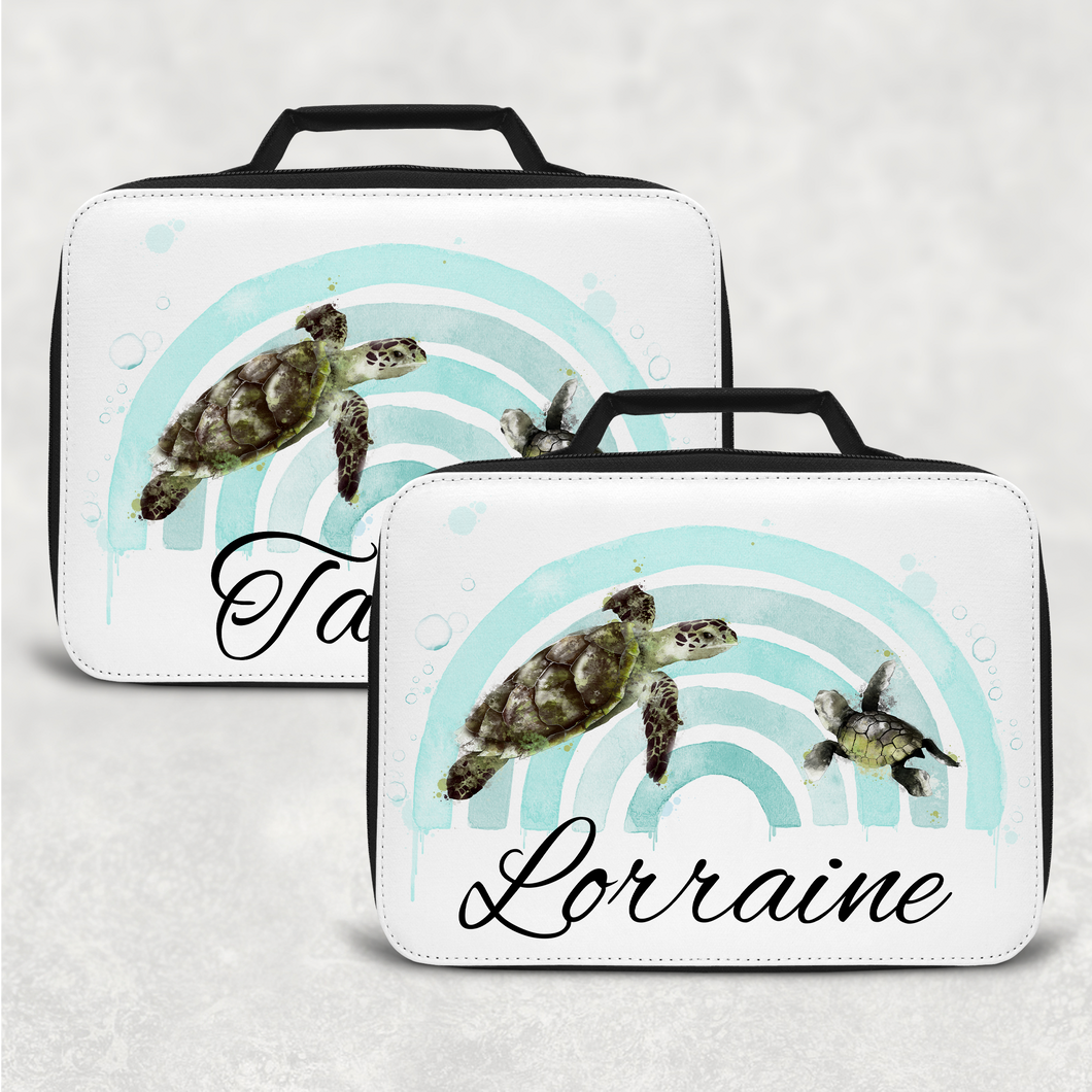 Turtle Rainbow Personalised Insulated Lunch Bag