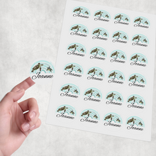 Load image into Gallery viewer, Turtle Rainbow Personalised Gift Stickers
