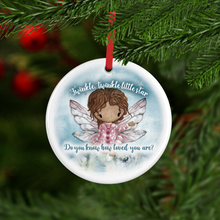 Load image into Gallery viewer, Twinkle Do You Know How Loved You Are Personalised Ceramic Round Christmas Bauble

