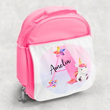 Load image into Gallery viewer, Unicorn Alphabet Personalised Kids Insulated Lunch Bag
