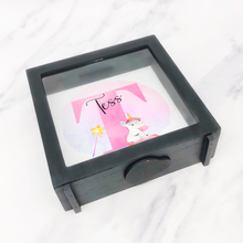 Load image into Gallery viewer, Unicorn Alphabet Personalised Money Box Frame
