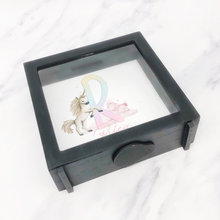 Load image into Gallery viewer, Unicorn Rainbow Alphabet Personalised Money Box Frame
