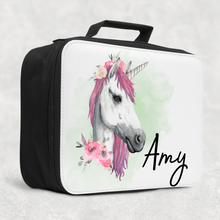 Load image into Gallery viewer, Unicorn Watercolour Personalised Insulated Lunch Bag
