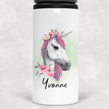 Load image into Gallery viewer, Unicorn Watercolour Personalised Aluminium Straw Water Bottle 650ml
