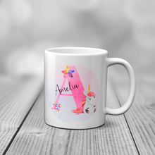 Load image into Gallery viewer, Unicorn Alphabet Watercolour Mug
