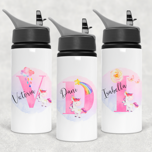 Glitter Thermos Bottle 500 Ml With Name and Dandelion 