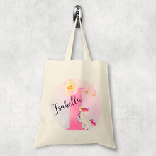 Load image into Gallery viewer, Unicorn Alphabet Watercolour Tote Bag

