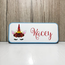 Load image into Gallery viewer, Personalised Printed Unicorn School Pencil Tin - Pencil Case - Molly Dolly Crafts
