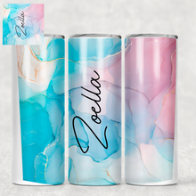 Load image into Gallery viewer, Pastel Watercolour Personalised Tall Tumbler
