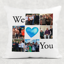 Load image into Gallery viewer, We/I Love You Hug Isolation Comfort Cushion Linen White Canvas
