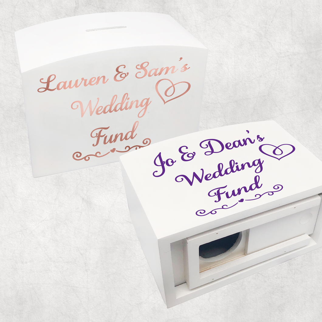 Wedding Fund Personalised Wooden Money Box