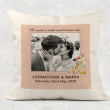 Load image into Gallery viewer, Wedding Photo Mr &amp; Mrs Cushion
