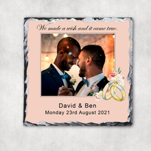 Load image into Gallery viewer, Wedding Photo Personalised Slate
