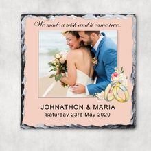 Load image into Gallery viewer, Wedding Photo Personalised Slate
