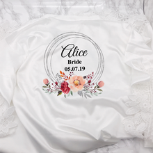 Load image into Gallery viewer, Circular Floral Personalised Bride Lace Wedding Dressing Robe -  - Molly Dolly Crafts
