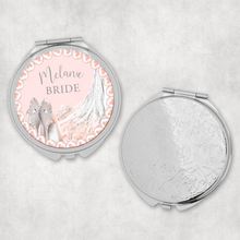 Load image into Gallery viewer, Wedding Role Dress and Shoes Personalised Wedding Compact Mirror
