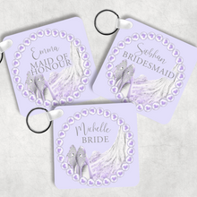 Load image into Gallery viewer, Hen Party Favour Personalised Wedding Role Keyring
