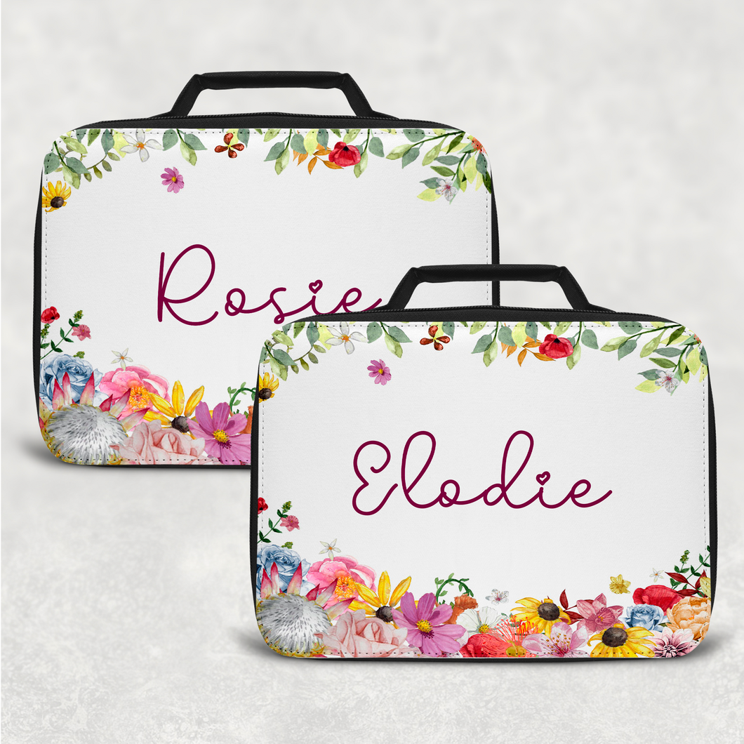 Wildflower Personalised Insulated Lunch Bag