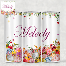 Load image into Gallery viewer, Wildflower Personalised Tall Tumbler
