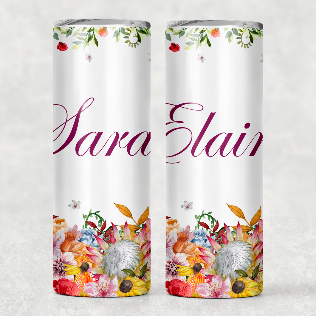 Wildflower Personalised Tall Tumbler