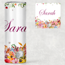 Load image into Gallery viewer, Wildflower Personalised Tall Tumbler
