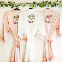 Load image into Gallery viewer, Wildflower Hexagon Lace Wedding Dressing Robe
