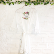 Load image into Gallery viewer, Wildflower Hexagon Lace Wedding Dressing Robe
