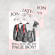 Load image into Gallery viewer, Will you be my Page Boy, Ring Bearer, Usher, Best Man Proposal Jigsaw Various Sizes
